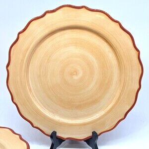 Portmeirion Studio Duet Honey Terra Cotta 11 7/8" Dinner Plate Discontinued
